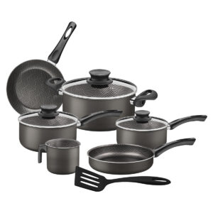 Jogo de Panelas Tramontina Paris em Alumínio com Revestimento Interno e Externo em Antiaderente Starflon Max Chumbo 07 Peças